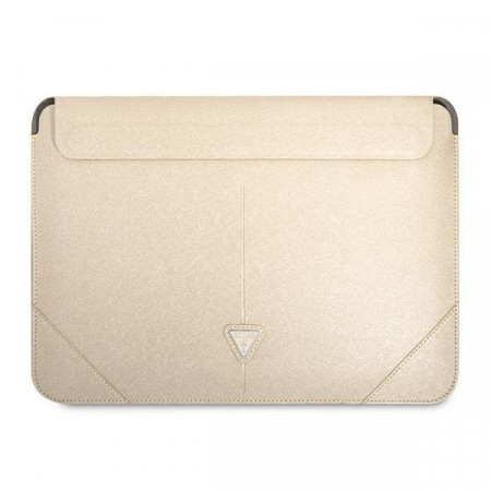 Оригинален калъф за лаптоп GUESS Saffiano Triangle Logo GUCS14PSATLE 13&quot; / 14&quot; бежов - Img 1