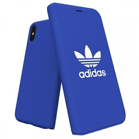 Оригинален калъф тип книга ADIDAS Canvas - iPhone X / XS син - Img 1