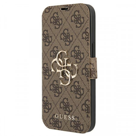 Оригинален калъф тип книга GUESS 4G Big Metal Logo GUBKP13L4GMGBR - iPhone 13 Pro кафяв