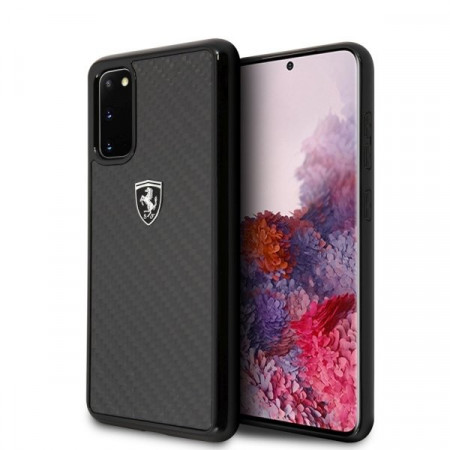 Оригинален твърд гръб FERRARI Carbon Heritage FEHCAHCS62BK - Samsung Galaxy S20 / S20 5G черен