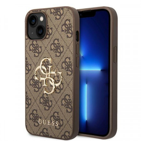 Оригинален твърд гръб GUESS 4G Big Metal Logo GUHCP15M4GMGBR - iPhone 15 Plus кафяв - Img 1