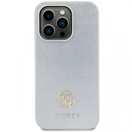 Оригинален твърд гръб GUESS Strass Metal Logo GUHCP15MPS4DGPS - iPhone 15 Plus сребрист