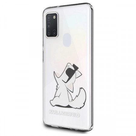 Оригинален твърд гръб KARL LAGERFELD Choupette Fun KLHCM21CFNRC - Samsung Galaxy M21 прозрачен