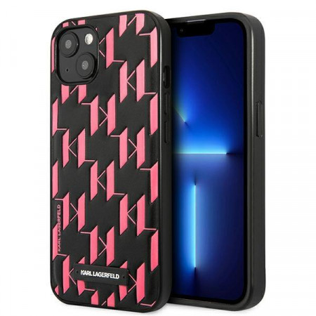 Оригинален твърд гръб KARL LAGERFELD Monogram Plaque KLHCP13SMNMP1P - iPhone 13 mini розов