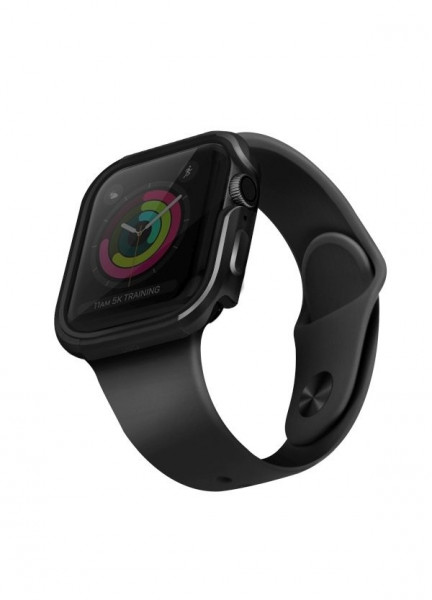 Подсилен алуминиев калъф за корпус UNIQ Valencia - Apple Watch 40mm Series 5 / 40mm Series 4 бронзово сив