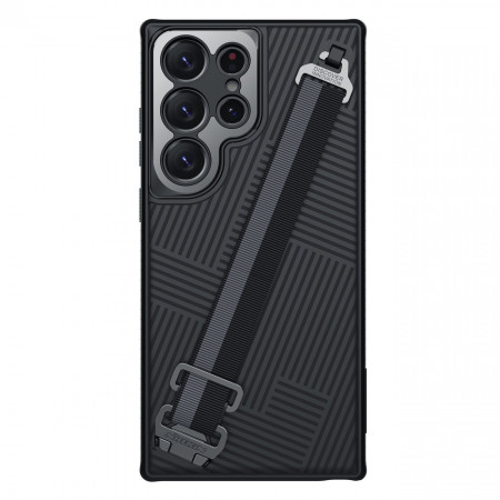 Подсилен гръб с каишка за китка Nillkin Strap - Samsung Galaxy S23 Ultra черен