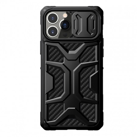 Подсилен гръб с подвижно покритие за камерата NILLKIN Adventruer - iPhone 13 Pro черен