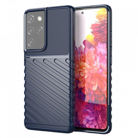 Подсилен гръб Thunder - Samsung Galaxy S22 Ultra син
