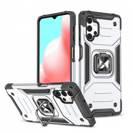 Подсилен гръб WOZINSKY Ring Armor със стойка - Samsung Galaxy A73 5G сребрист