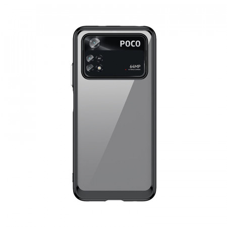 Прозрачен гръб с гел рамка Outer Space - Xiaomi Poco M4 Pro черен