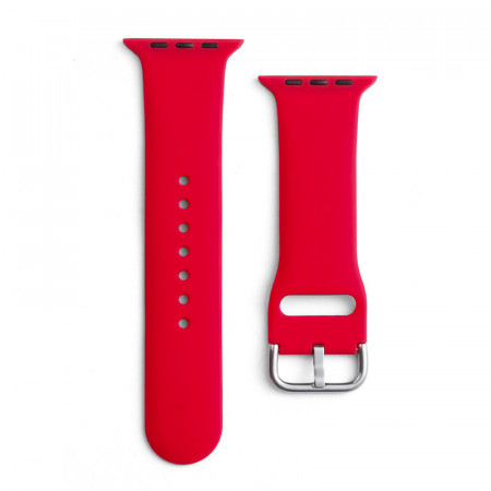 Силиконова каишка APS - Apple Watch 45mm Series 9 / 45mm Series 8 / 45mm Series 7 / 44mm SЕ (2nd gen) / 44mm SE / 44mm Series 6 / 44mm Series 5 / 44mm Series 4 / 42mm Series 3 / 42mm Series 2 червен