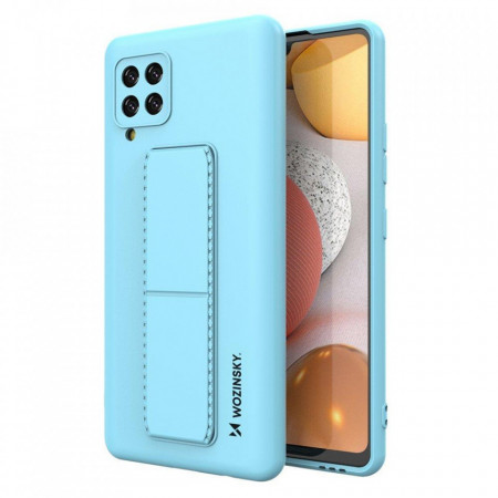 Силиконов гръб със стойка WOZINSKY Kickstand - Samsung Galaxy A42 5G светлосин