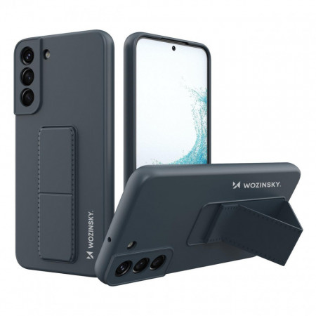Силиконов гръб със стойка WOZINSKY Kickstand - Samsung Galaxy S22+ син