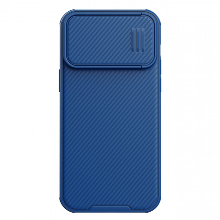 Силиконов гръб с подвижно покритие за камерата NILLKIN CamShield S - iPhone 14 Pro Max син