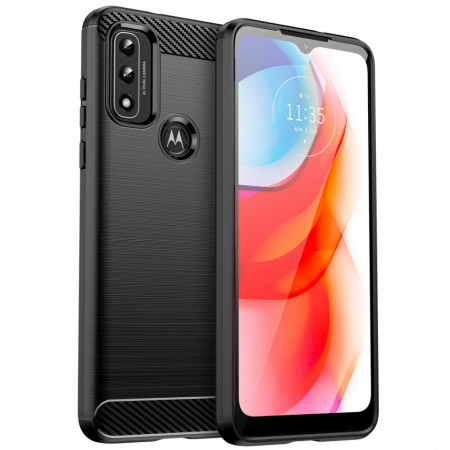 Силиконов гръб Carbon - Moto g play 2022 черен