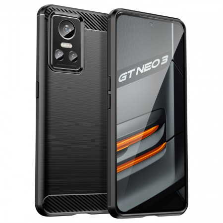 Силиконов гръб Carbon - Realme GT NEO 3 черен