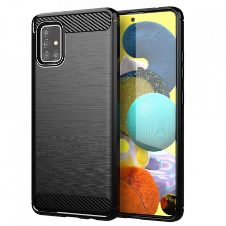 Силиконов гръб FORCELL Carbon - Samsung Galaxy A31 черен