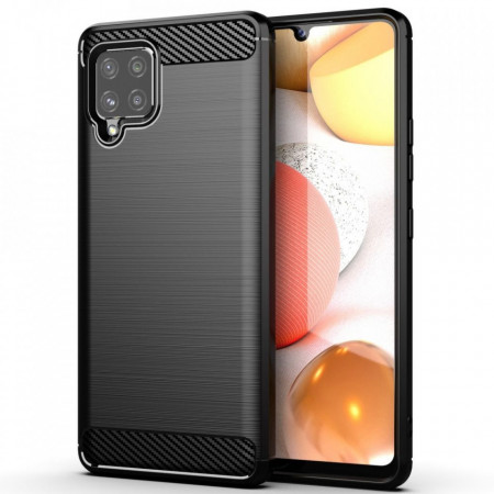 Силиконов гръб FORCELL Carbon - Samsung Galaxy A42 5G черен