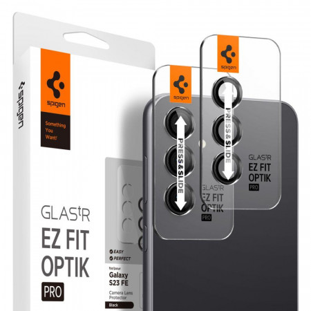 2 бр. протектор за камера SPIGEN Optik TR Ez Fit - Samsung Galaxy S23 FE черен