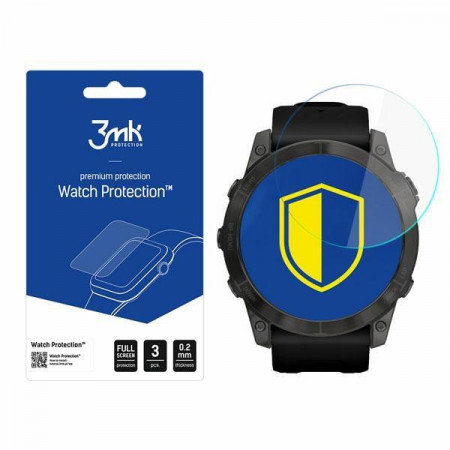 3 бр. гъвкав протектор с пълно покритие 3mk Watch Protection v. Flexible Glass Lite - Garmin Fenix 7
