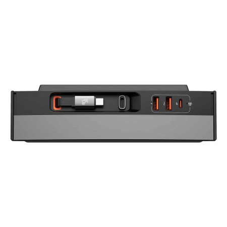 USB хъб BASEUS T-Space Series за Tesla Model 3 / Y с вграден кабел 45W USB Type C черен