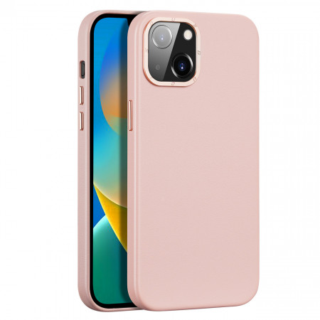 Гръб от еко кожа DUX DUCIS Grit MagSafe - iPhone 14 Plus розов