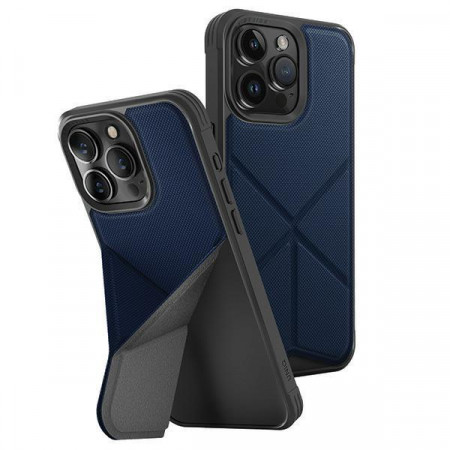 Гръб със стойка UNIQ Transforma Magclick - iPhone 15 Pro electric blue