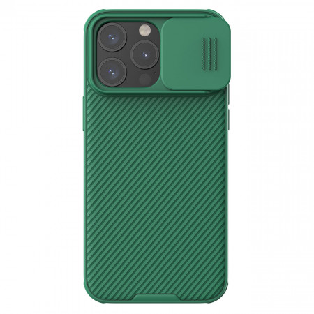 Гръб с подвижно покритие за камерата NILLKIN CamShield Pro с вграден магнит - iPhone 15 Pro зелен