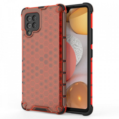 Гръб Honeycomb Armor със силиконов бъмпер - Samsung Galaxy A42 5G червен