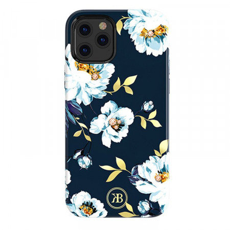 Гръб KINGXBAR Blossom с оригинални кристали Swarovski - iPhone 12 mini гардения