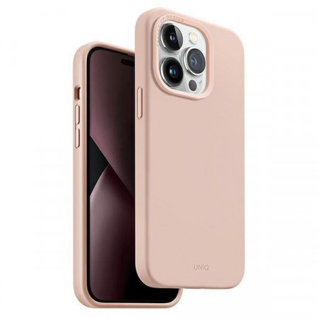 Гръб UNIQ Lino Hue Magclick - iPhone 14 Pro Max розов