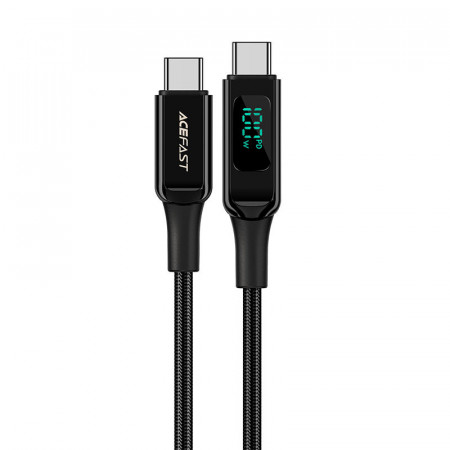 Кабел за зареждане и данни ACEFAST USB Type C към USB Type C 100W 20V 5A 2m (C6-03) черен