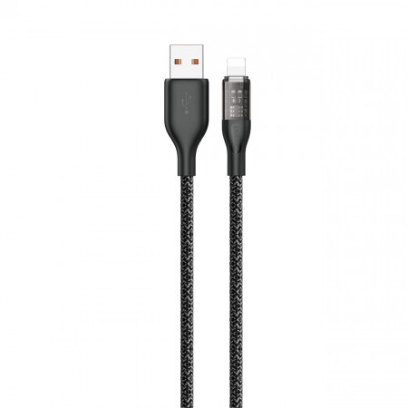 Кабел за зареждане и данни DUDAO USB Type A към Lightning с бързо зареждане 30W 1m L22L сив