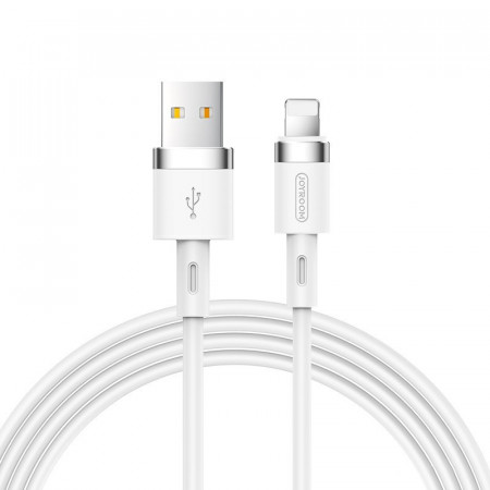 Кабел за зареждане и данни JOYROOM Silicone Data USB Type A към Lightning 1.2m (S-1224N2) бял