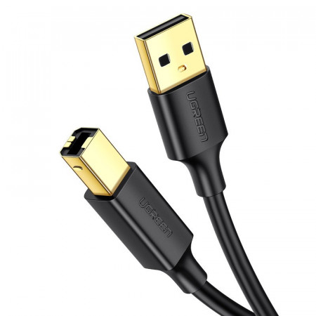 Кабел за принтер UGREEN USB Type B към USB Type A 480Mb/s 1.5 m черен (US135 10350)