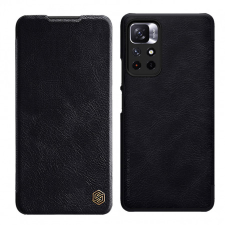 Калъф тип книга от еко кожа NILLKIN Qin - Xiaomi Poco M4 Pro 5G / Redmi Note 11S 5G / 11T 5G черен