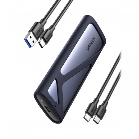 Кутия UGREEN M.2 SSD bay USB Type A 3.2 Gen.2 drive (SuperSpeed USB 10 Gbps) (CM400 90264) сива