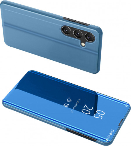 Огледален калъф тип книга Clear View - Samsung Galaxy A24 син