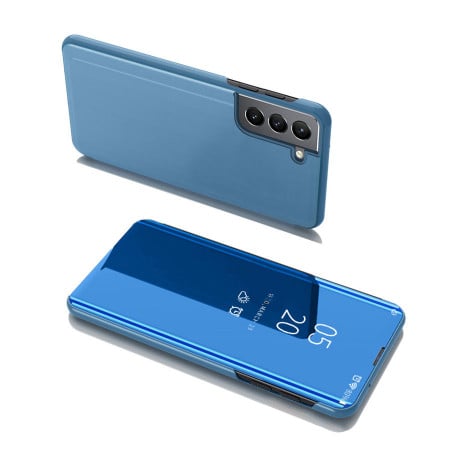Огледален калъф тип книга Clear View - Samsung Galaxy S22+ син