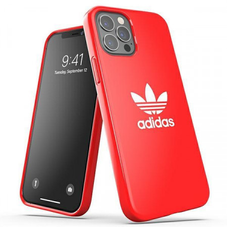Оригинален гръб ADIDAS OR Snap Trefoil - iPhone 12 / 12 Pro червен - Img 1