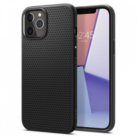 Оригинален гръб SPIGEN Liquid Air - iPhone 12 Pro Max черен мат