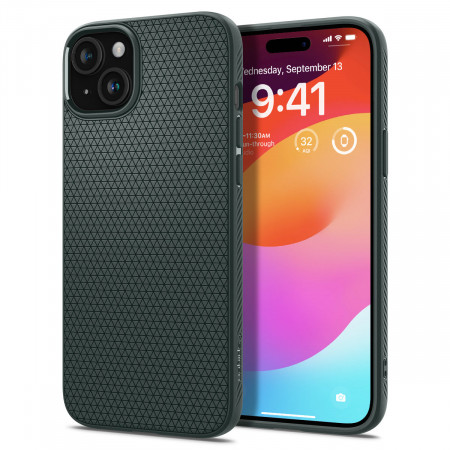 Оригинален гръб SPIGEN Liquid Air - iPhone 15 Plus Abyss Green