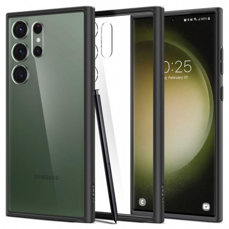 Оригинален гръб SPIGEN Ultra Hybrid - Samsung Galaxy S23 Ultra черен мат
