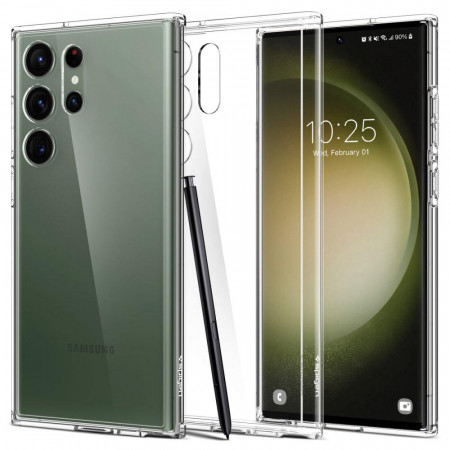 Оригинален гръб SPIGEN Ultra Hybrid - Samsung Galaxy S23 Ultra кристалнопрозрачен