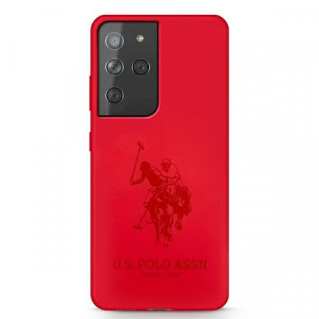 Оригинален гръб US POLO Silicone - Tone USHCS21LSLHRTRE - Samsung Galaxy S21 Ultra 5G червен