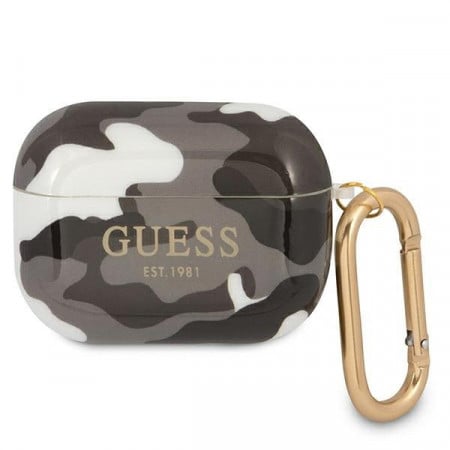 Оригинален калъф за слушалки GUESS Camo GUAPUCAMG - AirPods Pro черен