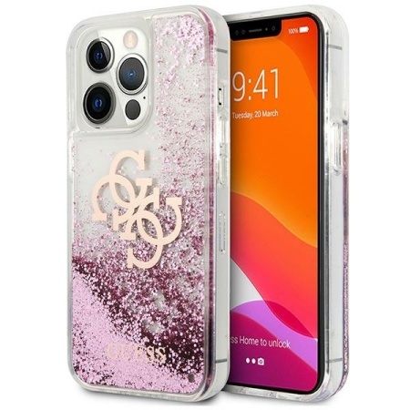 Оригинален Калъф Guess GUHCP13XLG4GPI за iPhone 13 Pro Max 6,7" - розов