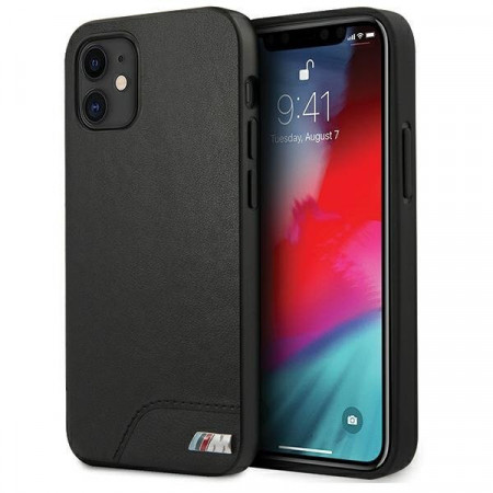 Оригинален твърд гръб BMW M Collection Smooth PU BMHCP12SMHOLBK - iPhone 12 mini черен - Img 1