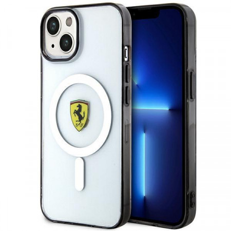 Оригинален твърд гръб FERRARI Outline MagSafe FEHMP14MURKT - iPhone 14 Plus прозрачен