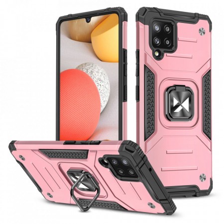 Подсилен гръб WOZINSKY Ring Armor със стойка - Samsung Galaxy A42 5G розов